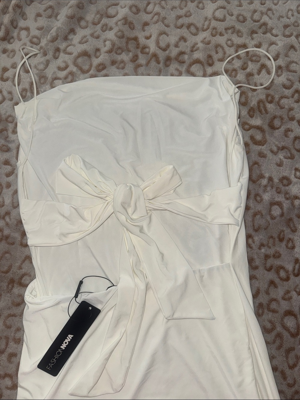 White Backless Mini Dress - Picture 8 of 8